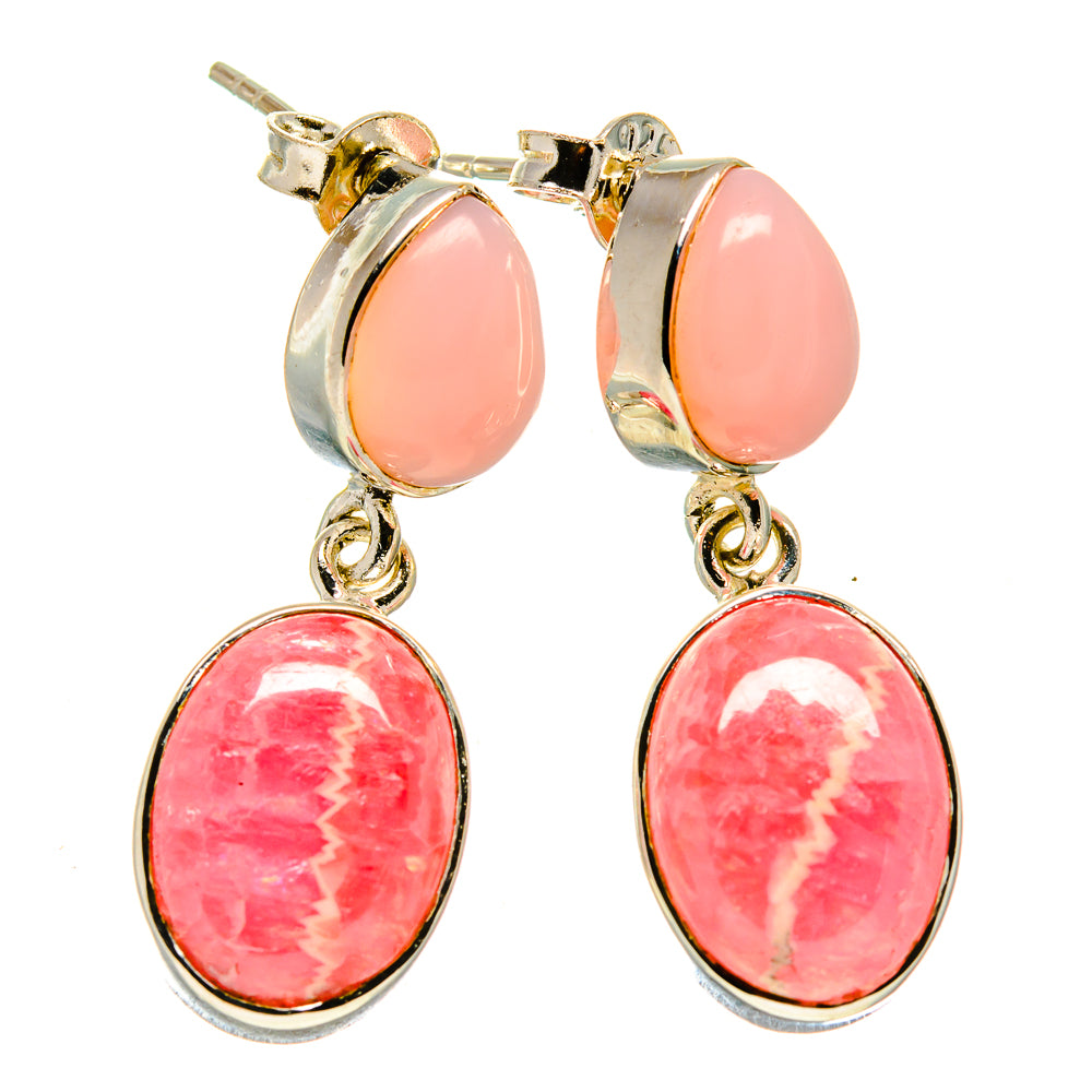 Rhodochrosite Earrings handcrafted by Ana Silver Co - EARR414197