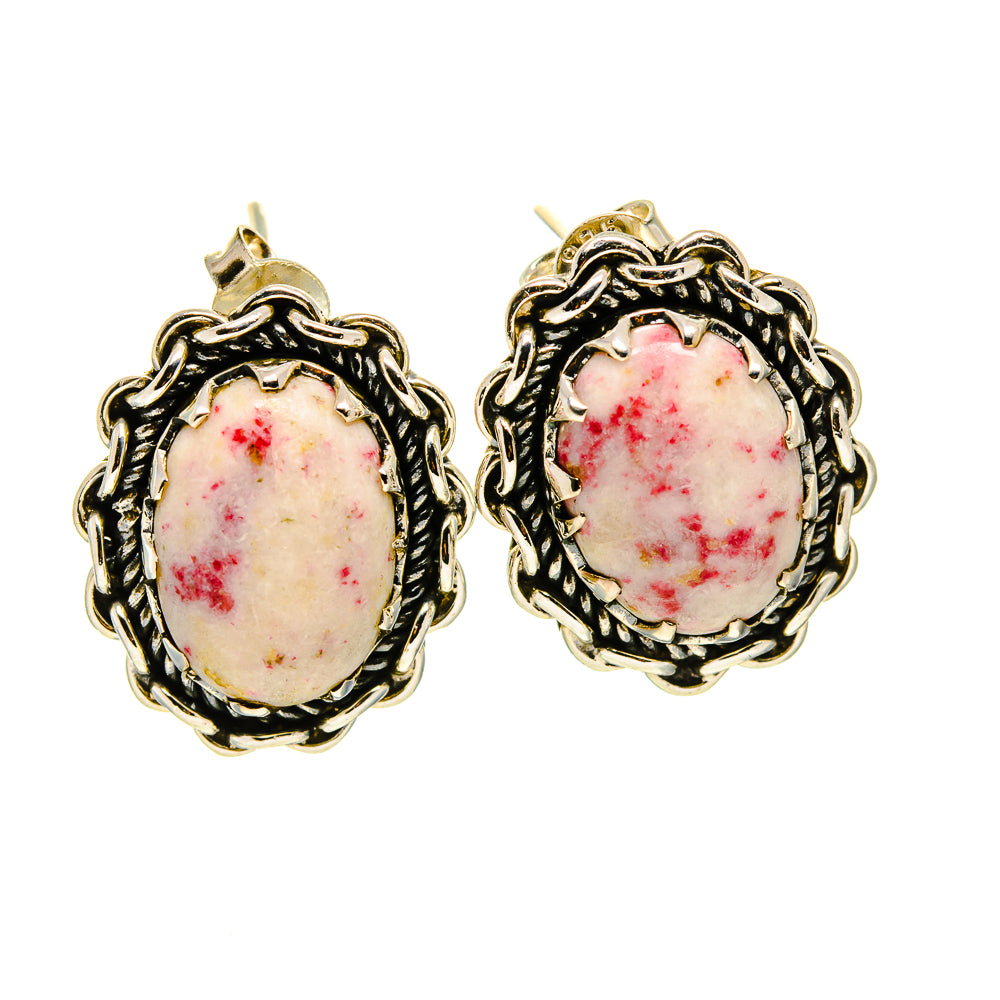 Thulite Earrings handcrafted by Ana Silver Co - EARR414209