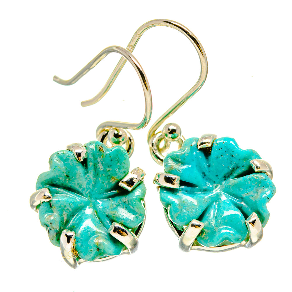 Arizona Turquoise Earrings handcrafted by Ana Silver Co - EARR414229