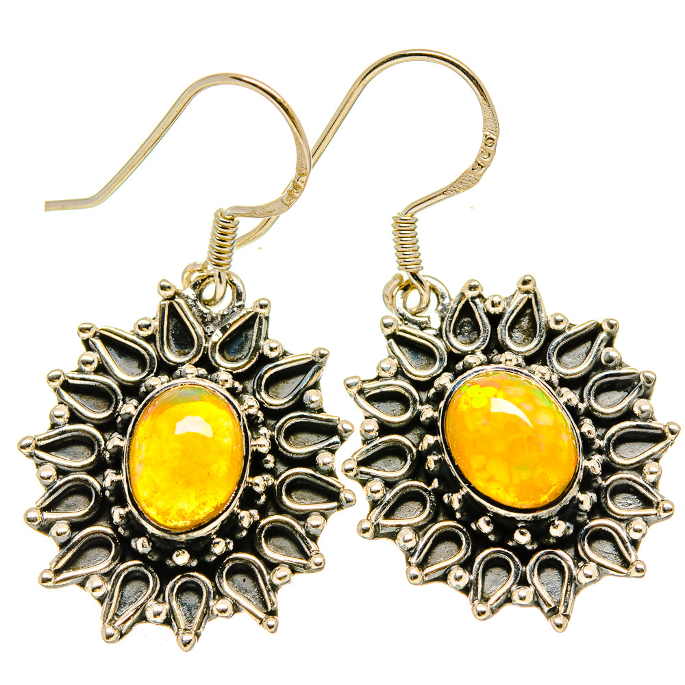 Ethiopian Opal Earrings handcrafted by Ana Silver Co - EARR414231