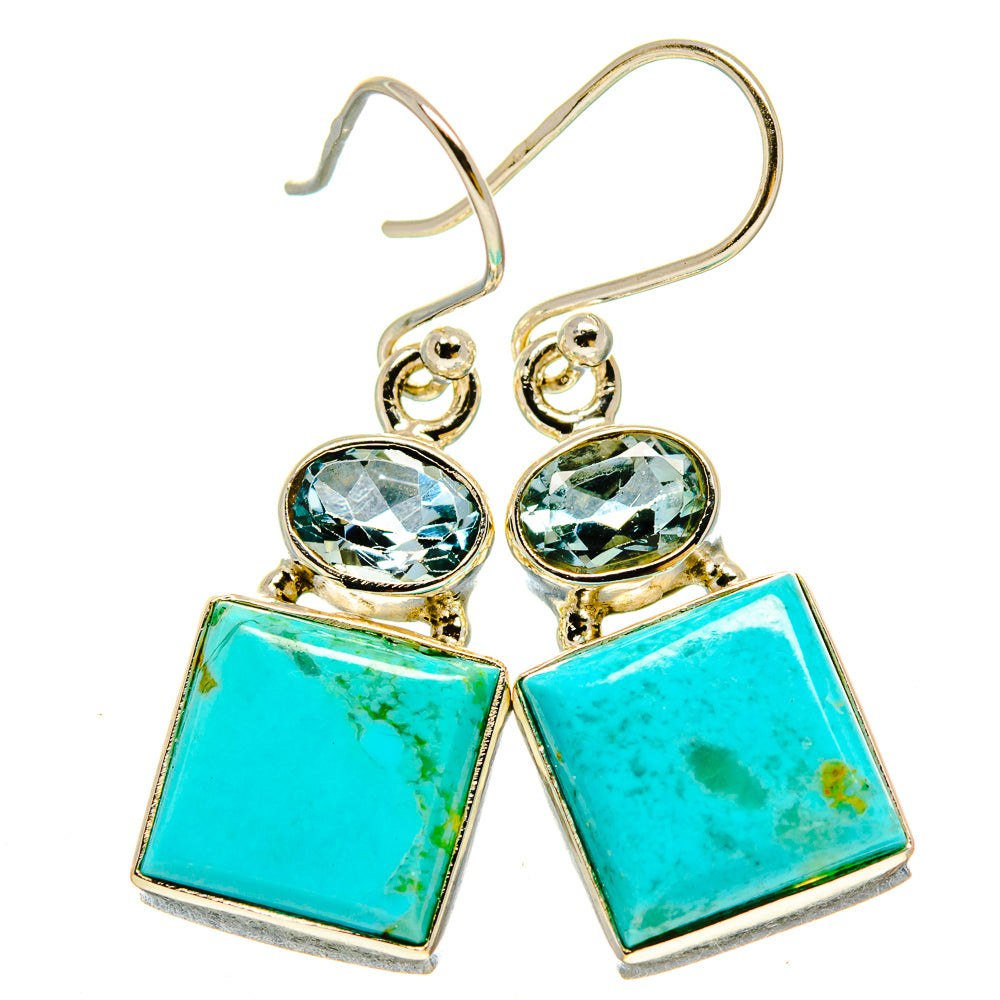 Arizona Turquoise Earrings handcrafted by Ana Silver Co - EARR414242