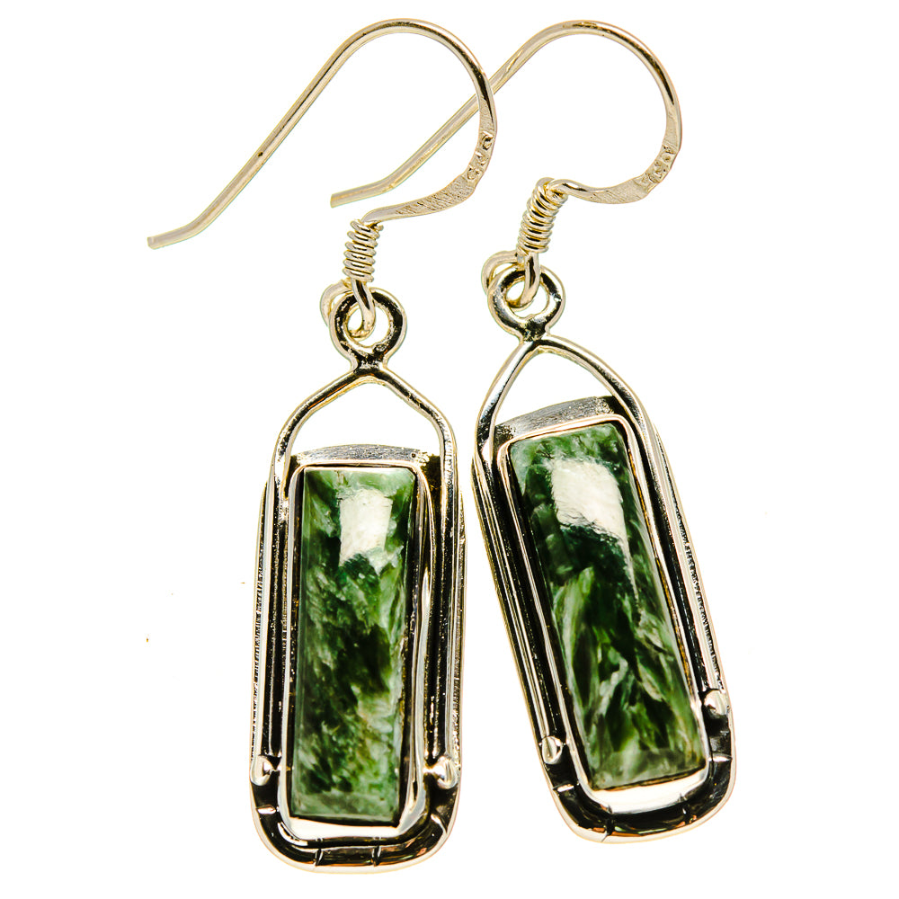 Seraphinite Earrings handcrafted by Ana Silver Co - EARR414310