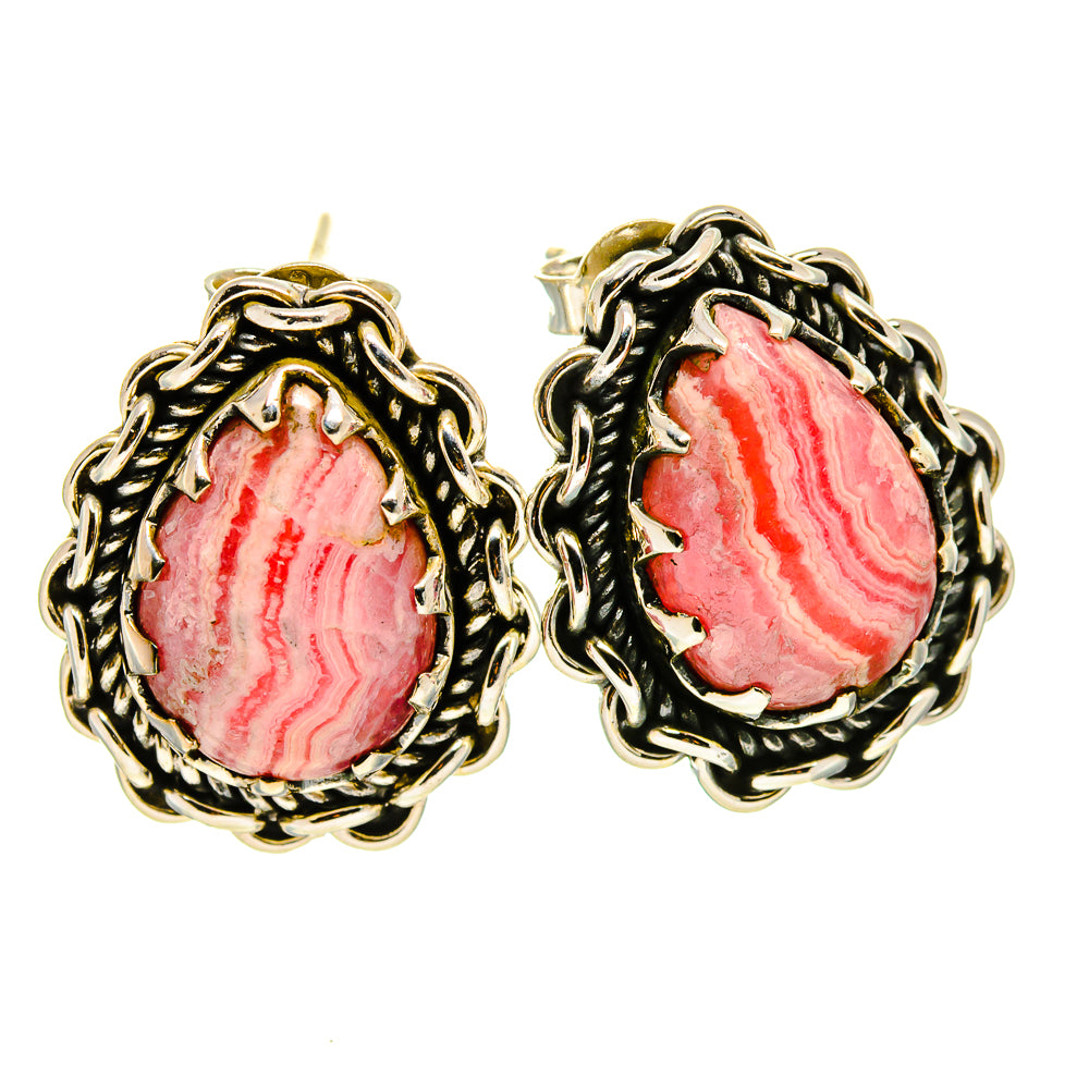 Rhodochrosite Earrings handcrafted by Ana Silver Co - EARR414367