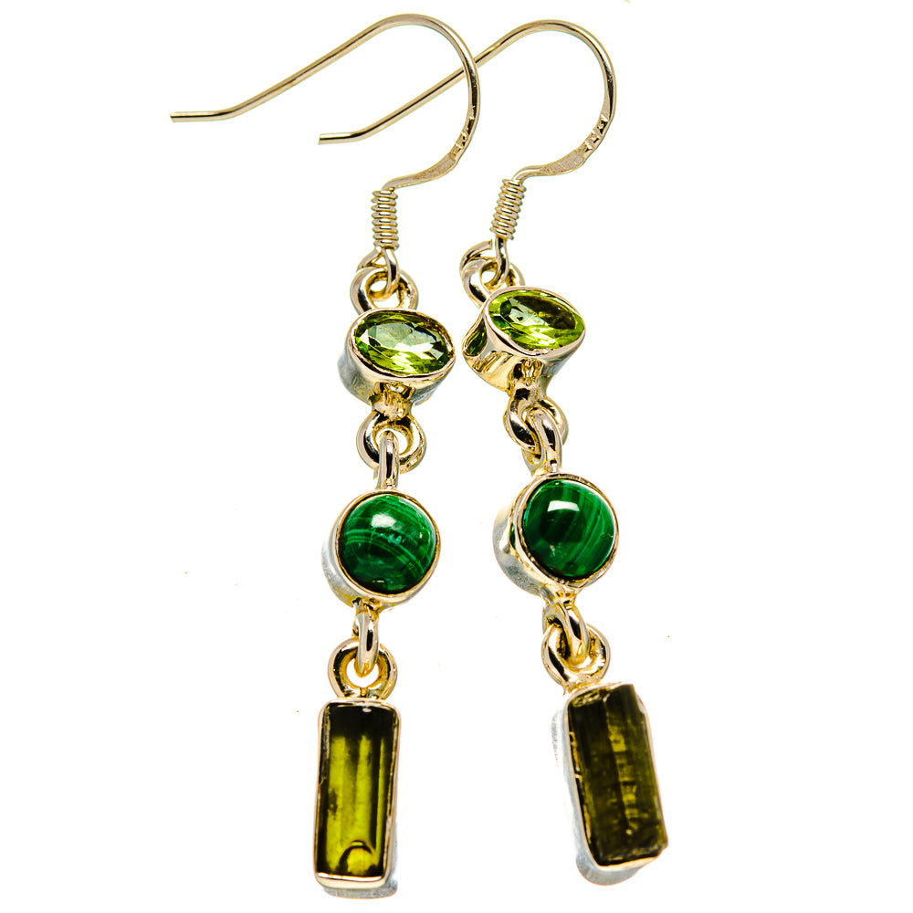 Green Tourmaline Earrings handcrafted by Ana Silver Co - EARR414422