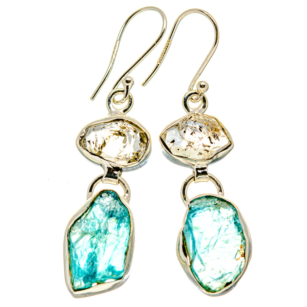 Blue Fluorite Earrings handcrafted by Ana Silver Co - EARR414428