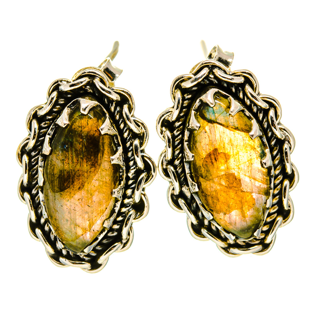 Labradorite Earrings handcrafted by Ana Silver Co - EARR414441