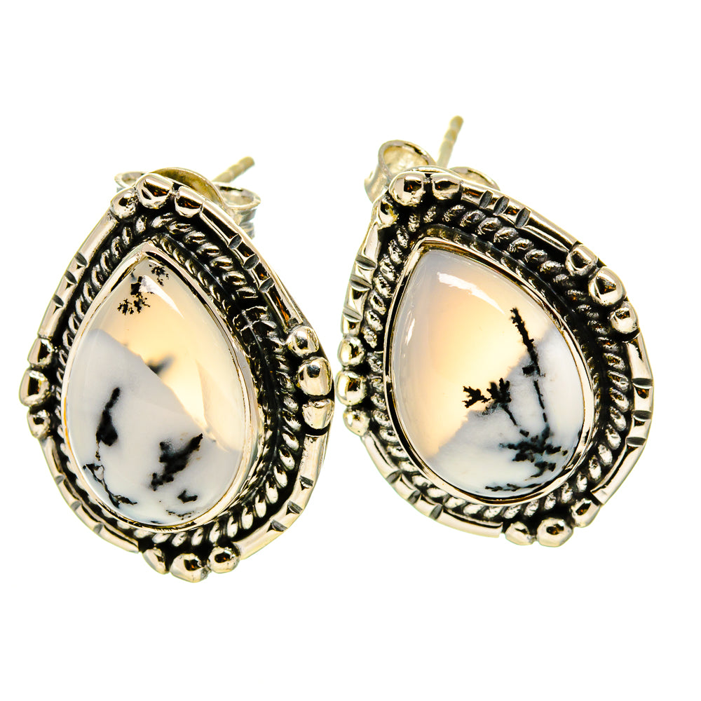 Dendritic Opal Earrings handcrafted by Ana Silver Co - EARR414449