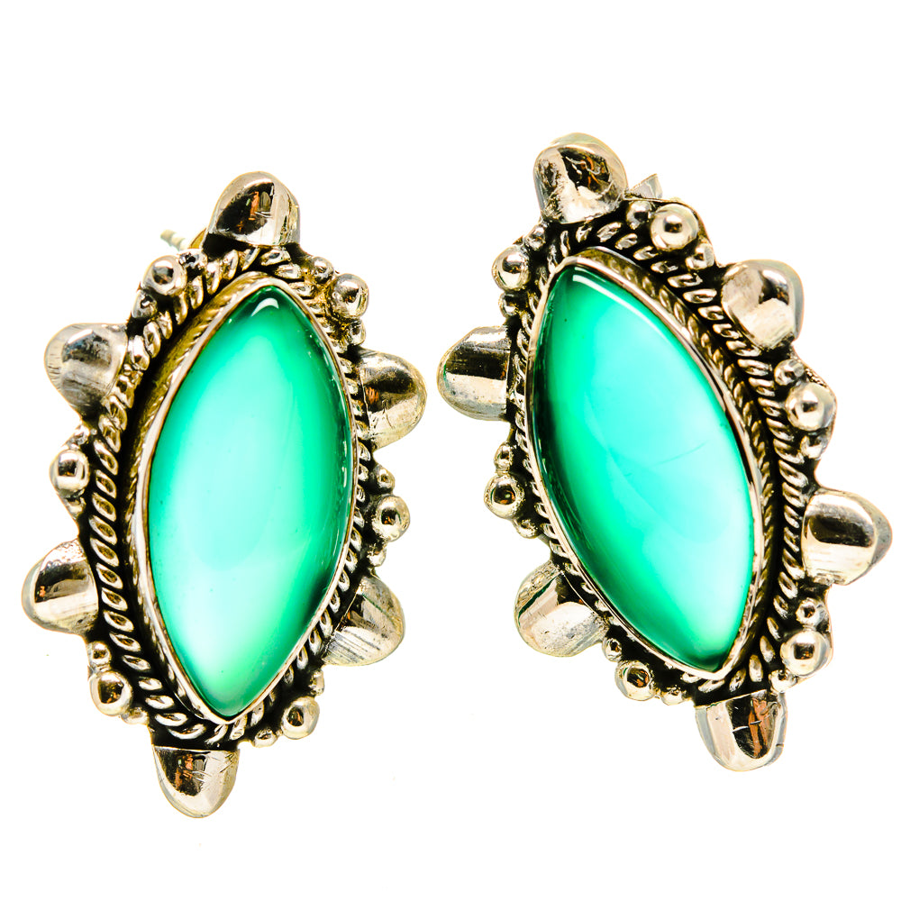 Green Onyx Earrings handcrafted by Ana Silver Co - EARR414453