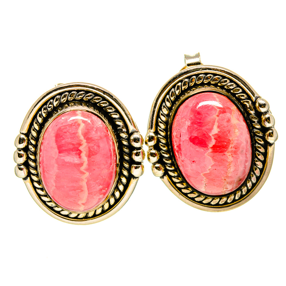 Rhodochrosite Earrings handcrafted by Ana Silver Co - EARR414455