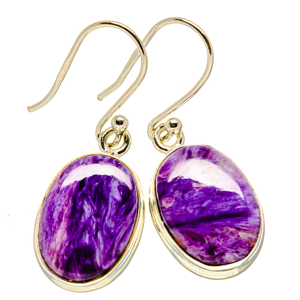 Charoite Earrings handcrafted by Ana Silver Co - EARR414492