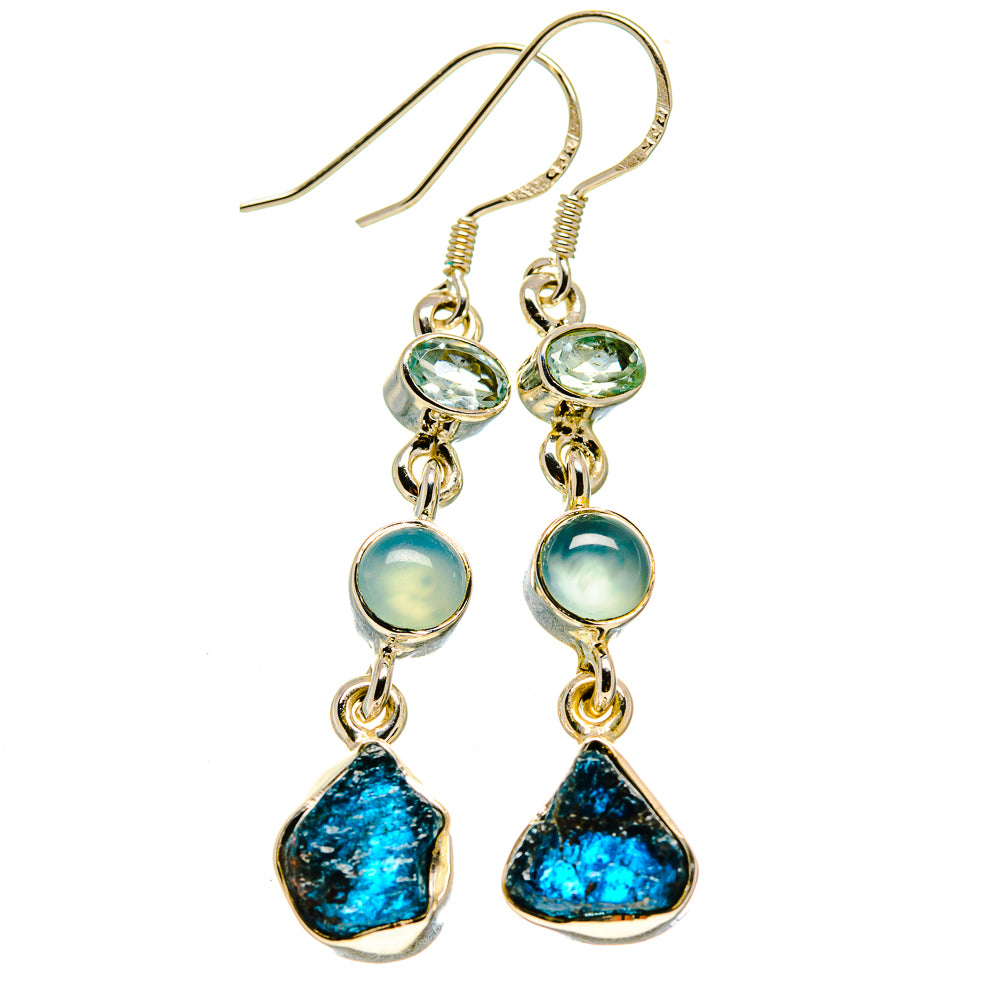 Blue Fluorite Earrings handcrafted by Ana Silver Co - EARR414509