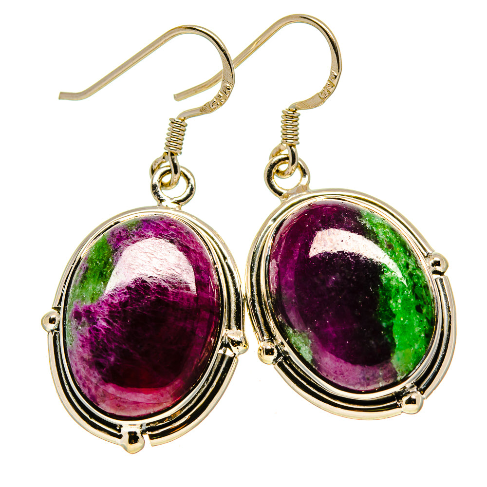 Ruby Zoisite Earrings handcrafted by Ana Silver Co - EARR414579