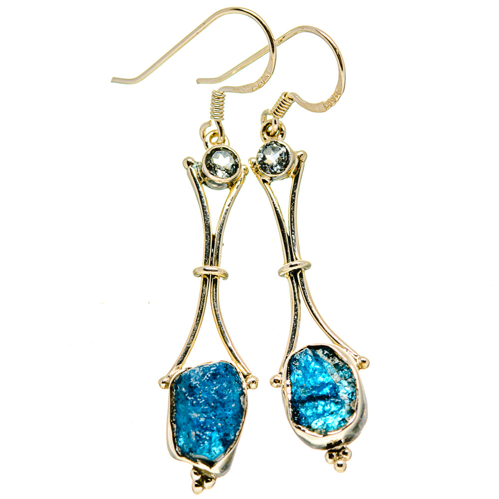 Blue Fluorite Earrings handcrafted by Ana Silver Co - EARR414658