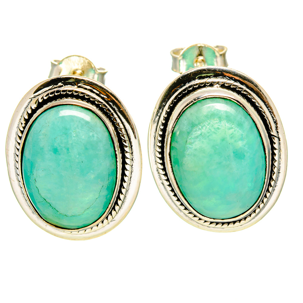 Amazonite Earrings handcrafted by Ana Silver Co - EARR414686