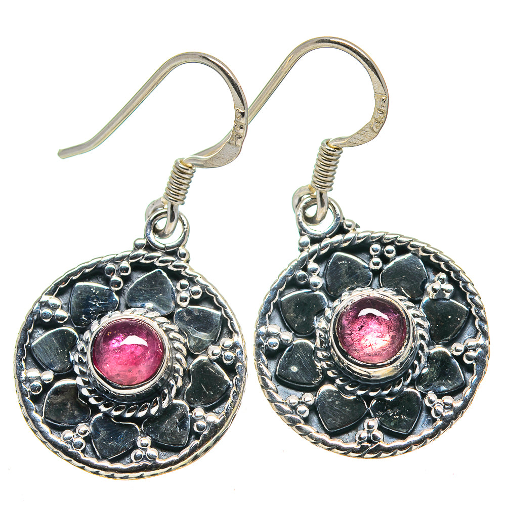 Pink Tourmaline Earrings handcrafted by Ana Silver Co - EARR414709