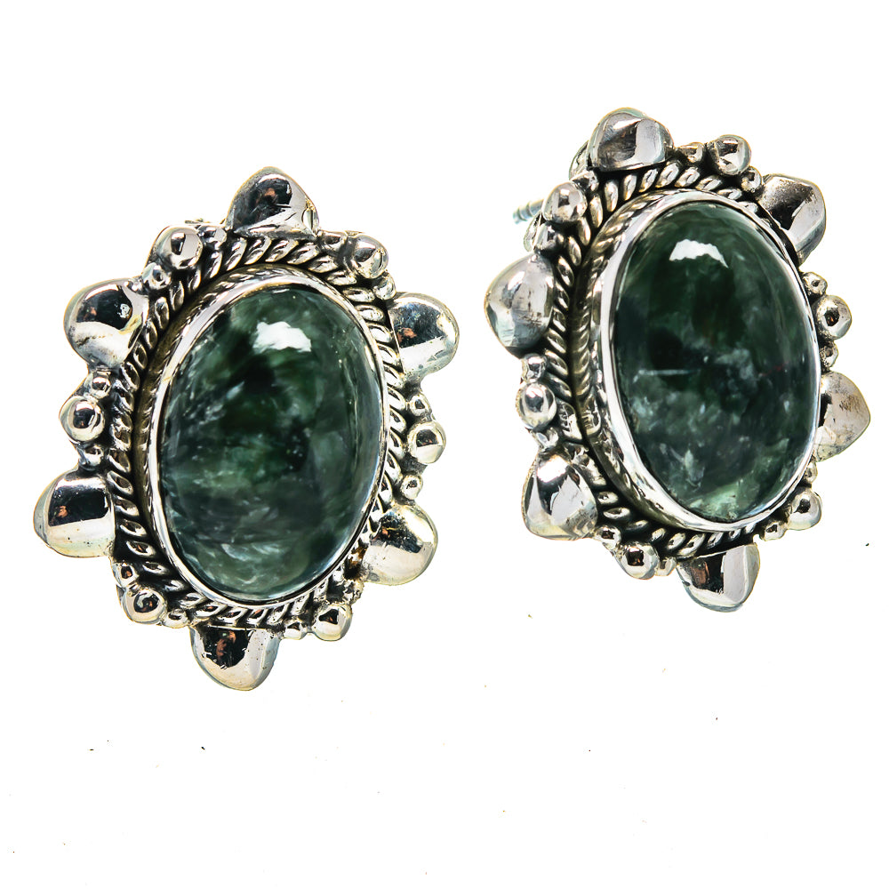 Seraphinite Earrings handcrafted by Ana Silver Co - EARR414754