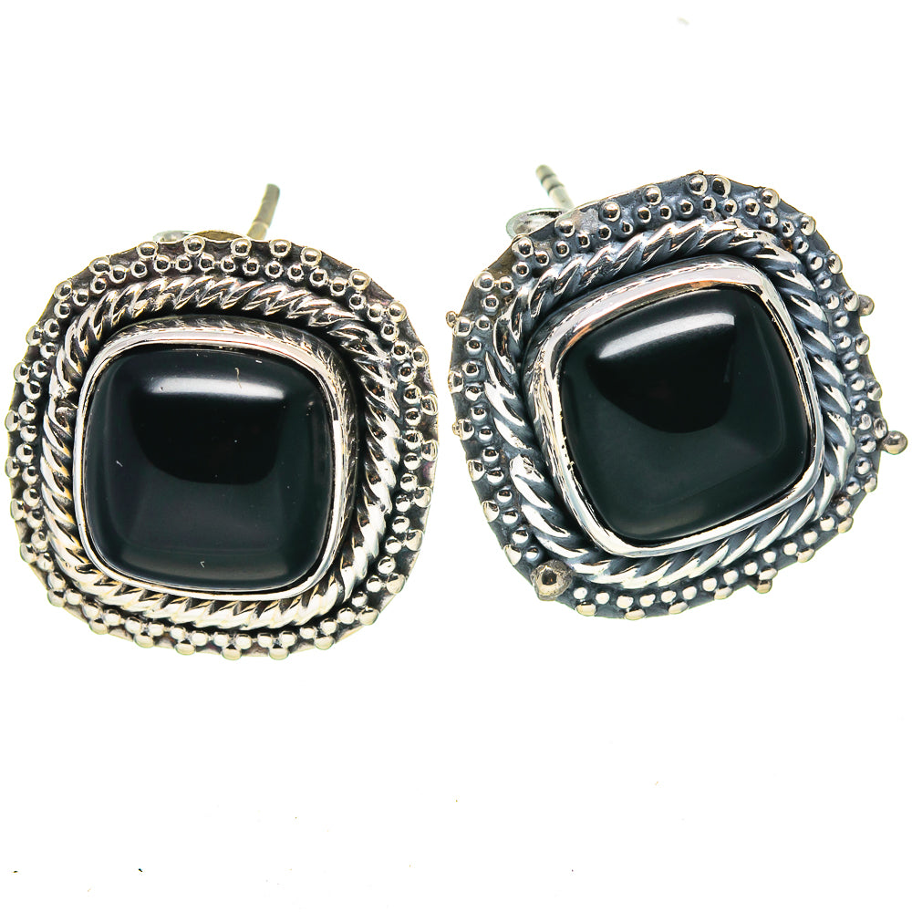 Black Onyx Earrings handcrafted by Ana Silver Co - EARR414762