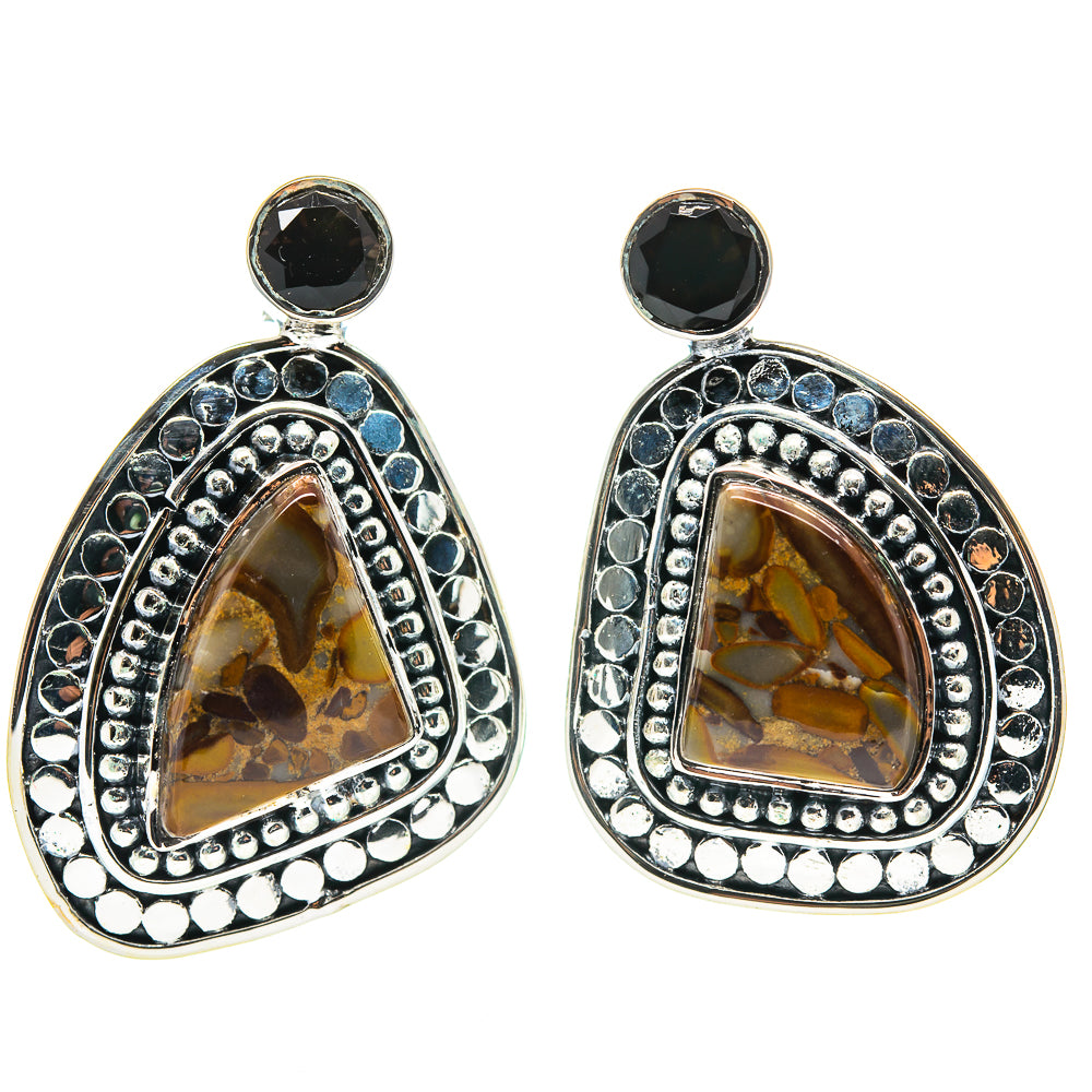 Bamboo Jasper Earrings handcrafted by Ana Silver Co - EARR414779