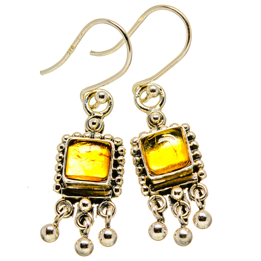 Citrine Earrings handcrafted by Ana Silver Co - EARR414794