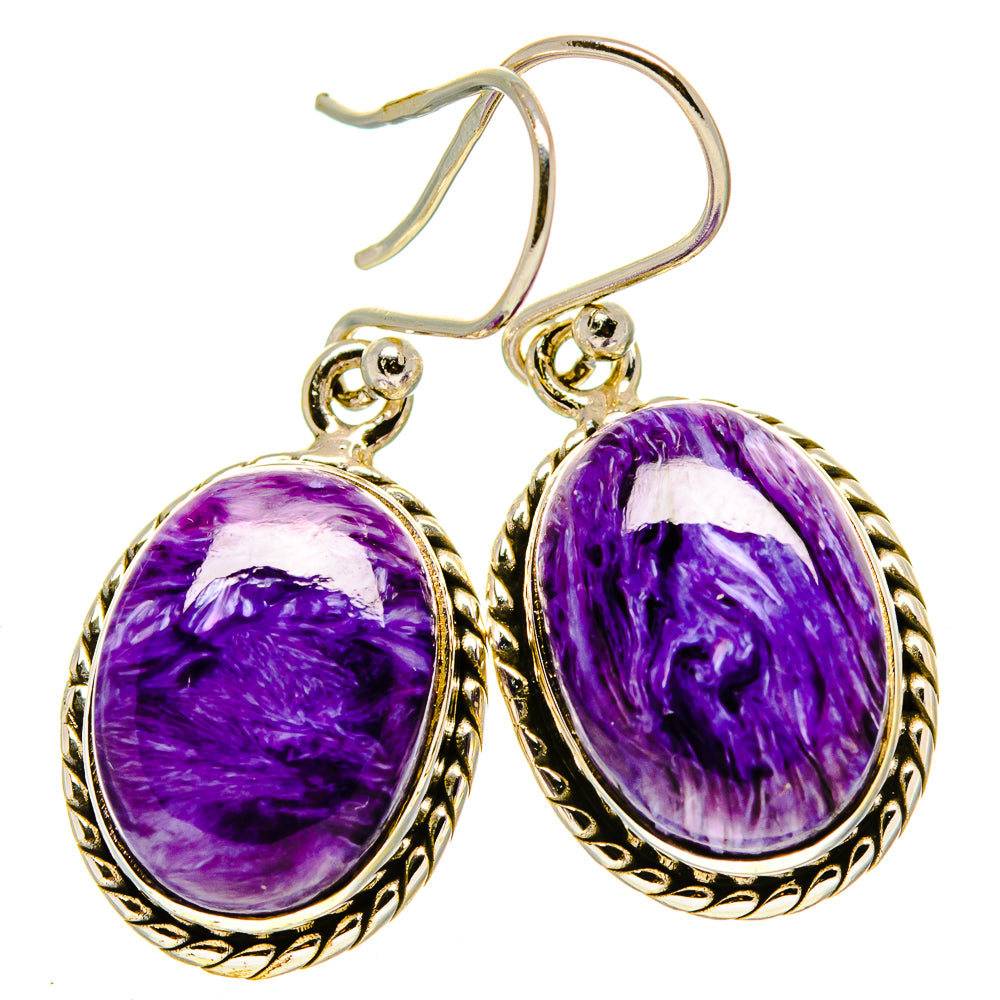 Charoite Earrings handcrafted by Ana Silver Co - EARR414890