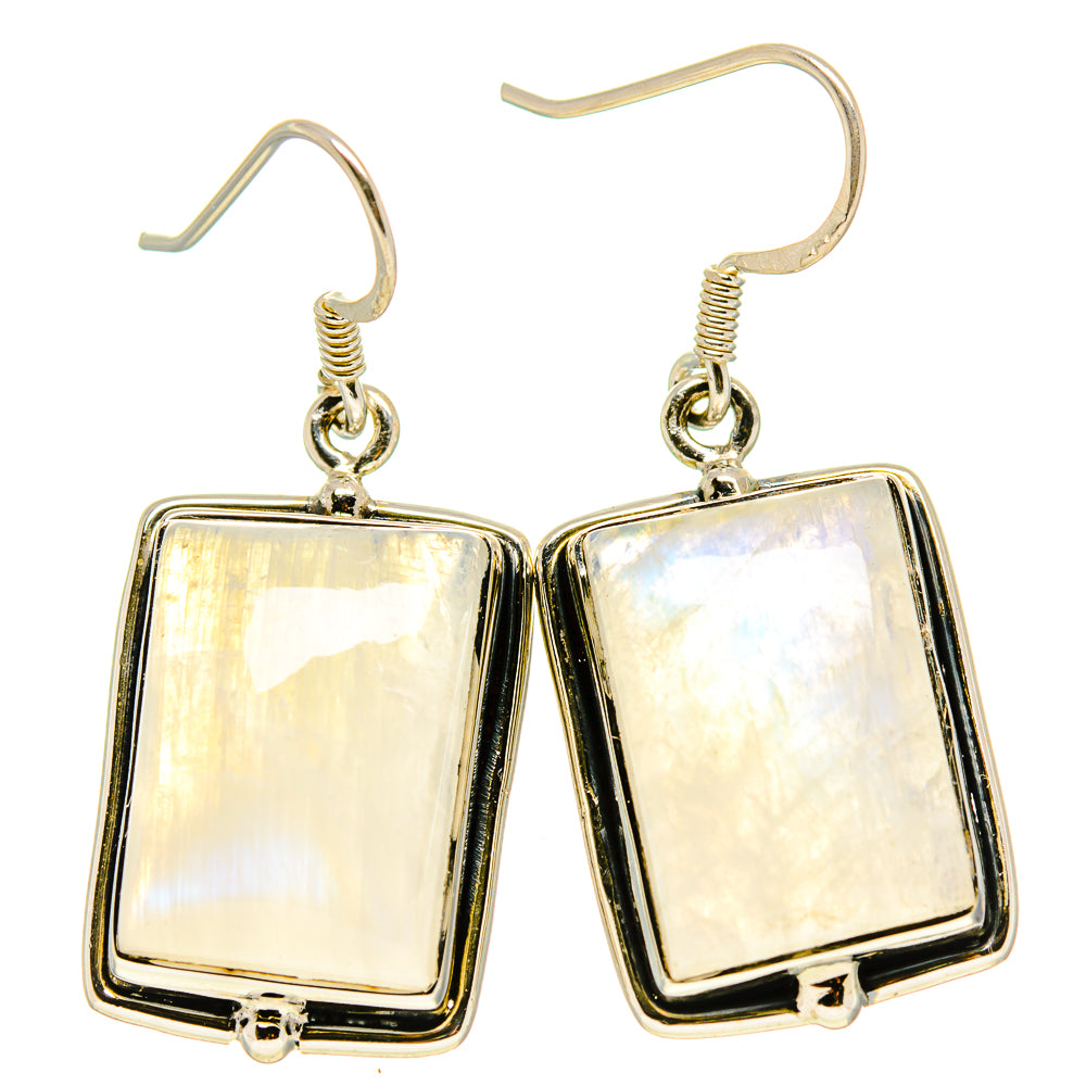 Rainbow Moonstone Earrings handcrafted by Ana Silver Co - EARR414912