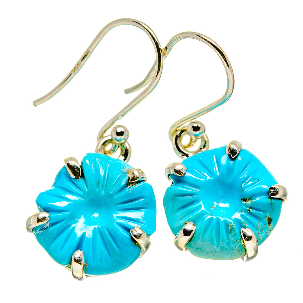 Arizona Turquoise Earrings handcrafted by Ana Silver Co - EARR414950