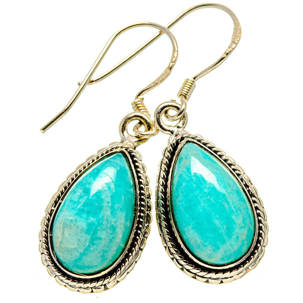 Amazonite Earrings handcrafted by Ana Silver Co - EARR414997