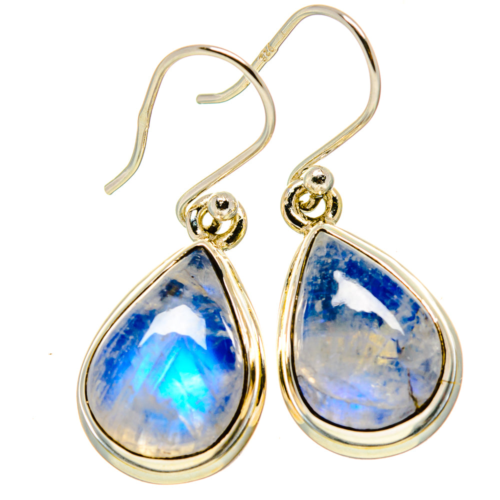 Rainbow Moonstone Earrings handcrafted by Ana Silver Co - EARR415027