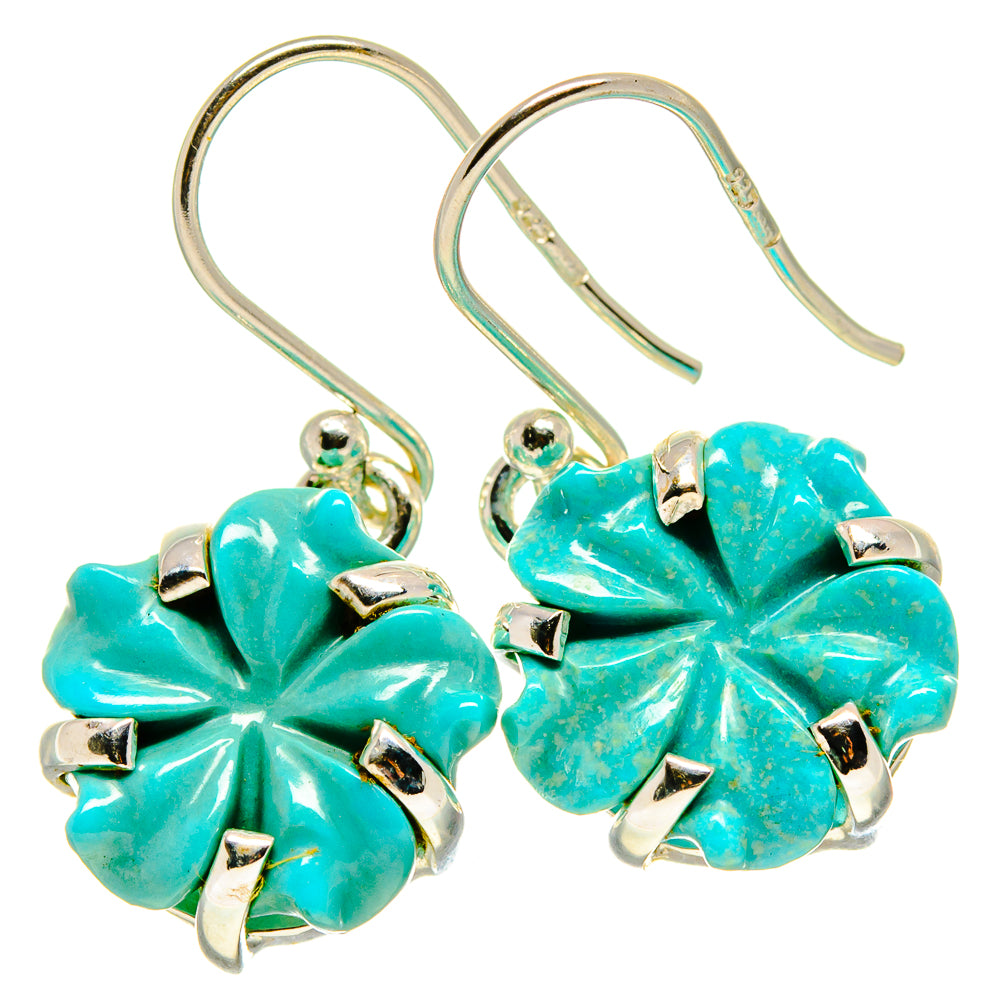 Arizona Turquoise Earrings handcrafted by Ana Silver Co - EARR415063
