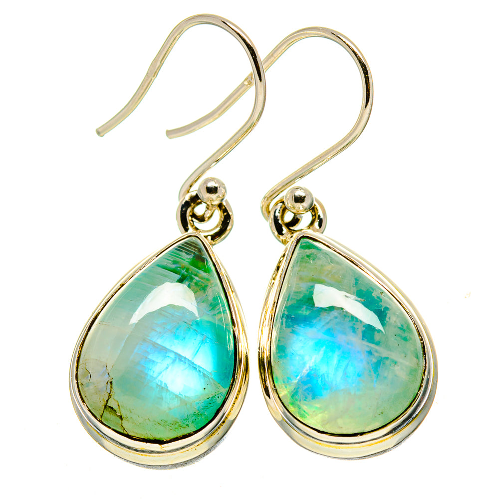 Green Moonstone Earrings handcrafted by Ana Silver Co - EARR415119
