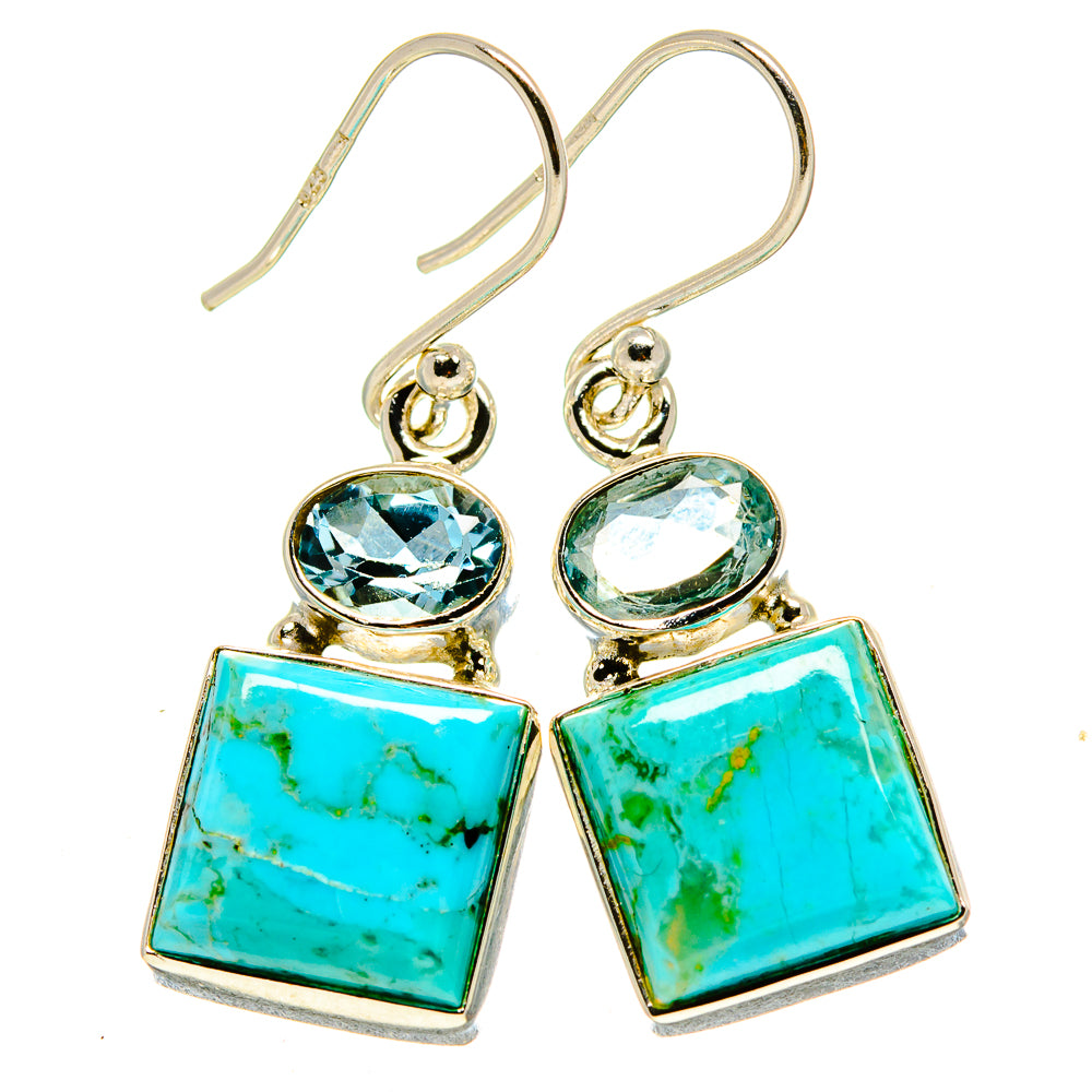 Arizona Turquoise Earrings handcrafted by Ana Silver Co - EARR415123