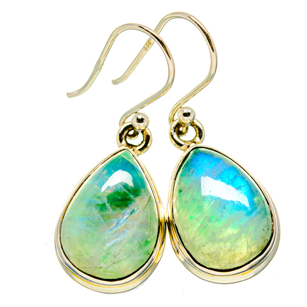Green Moonstone Earrings handcrafted by Ana Silver Co - EARR415138