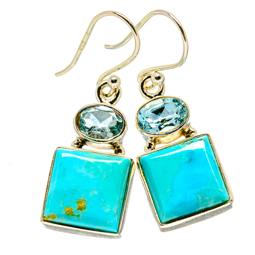 Arizona Turquoise Earrings handcrafted by Ana Silver Co - EARR415143