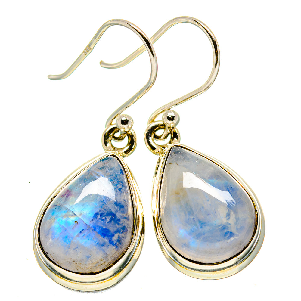 Rainbow Moonstone Earrings handcrafted by Ana Silver Co - EARR415171