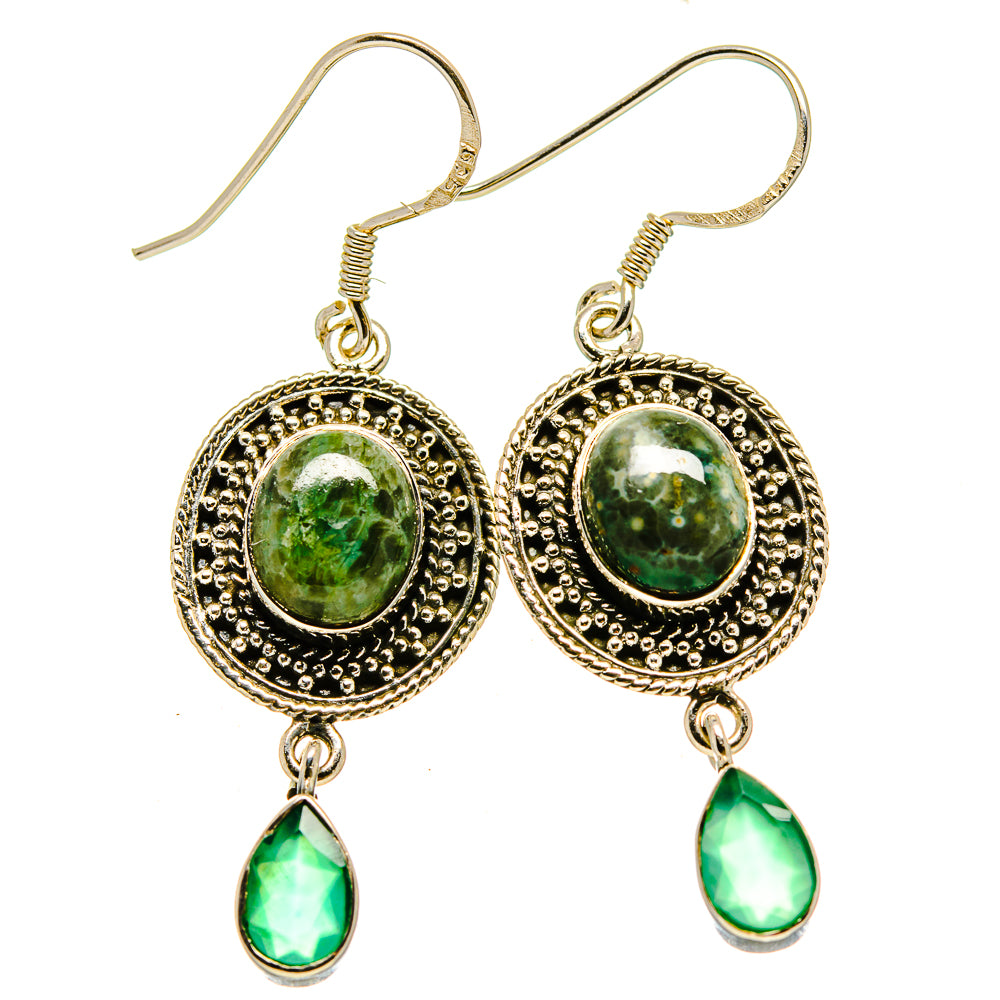 Ocean Jasper Earrings handcrafted by Ana Silver Co - EARR415178