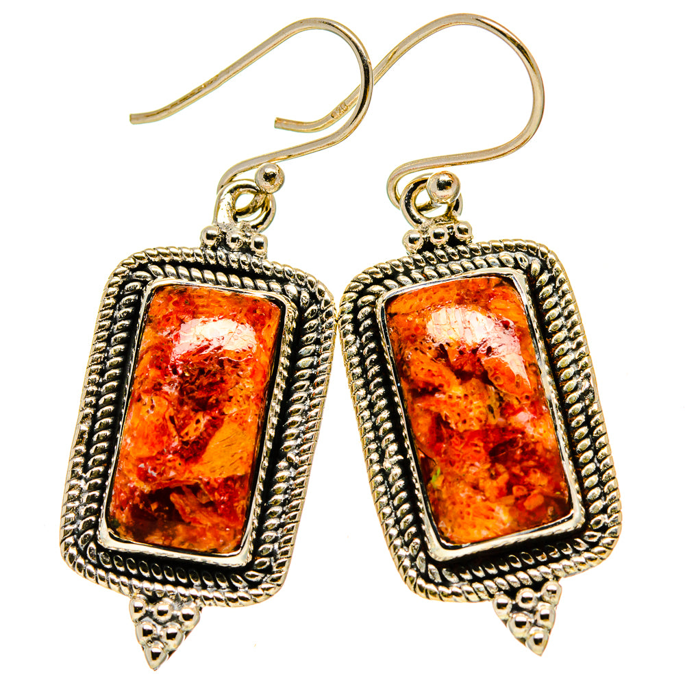 Sponge Coral Earrings handcrafted by Ana Silver Co - EARR415206