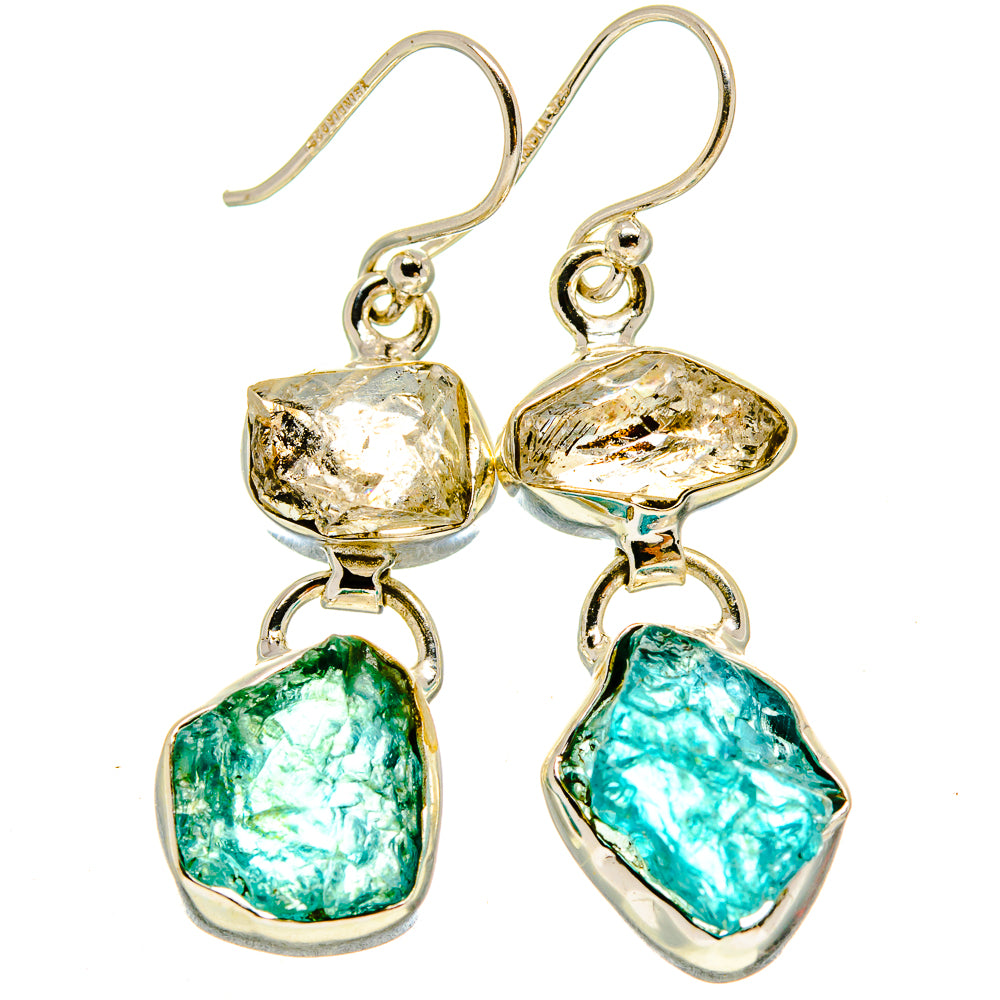 Blue Fluorite Earrings handcrafted by Ana Silver Co - EARR415387