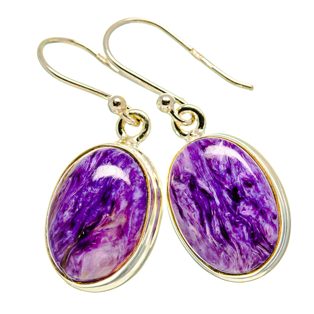 Charoite Earrings handcrafted by Ana Silver Co - EARR415428