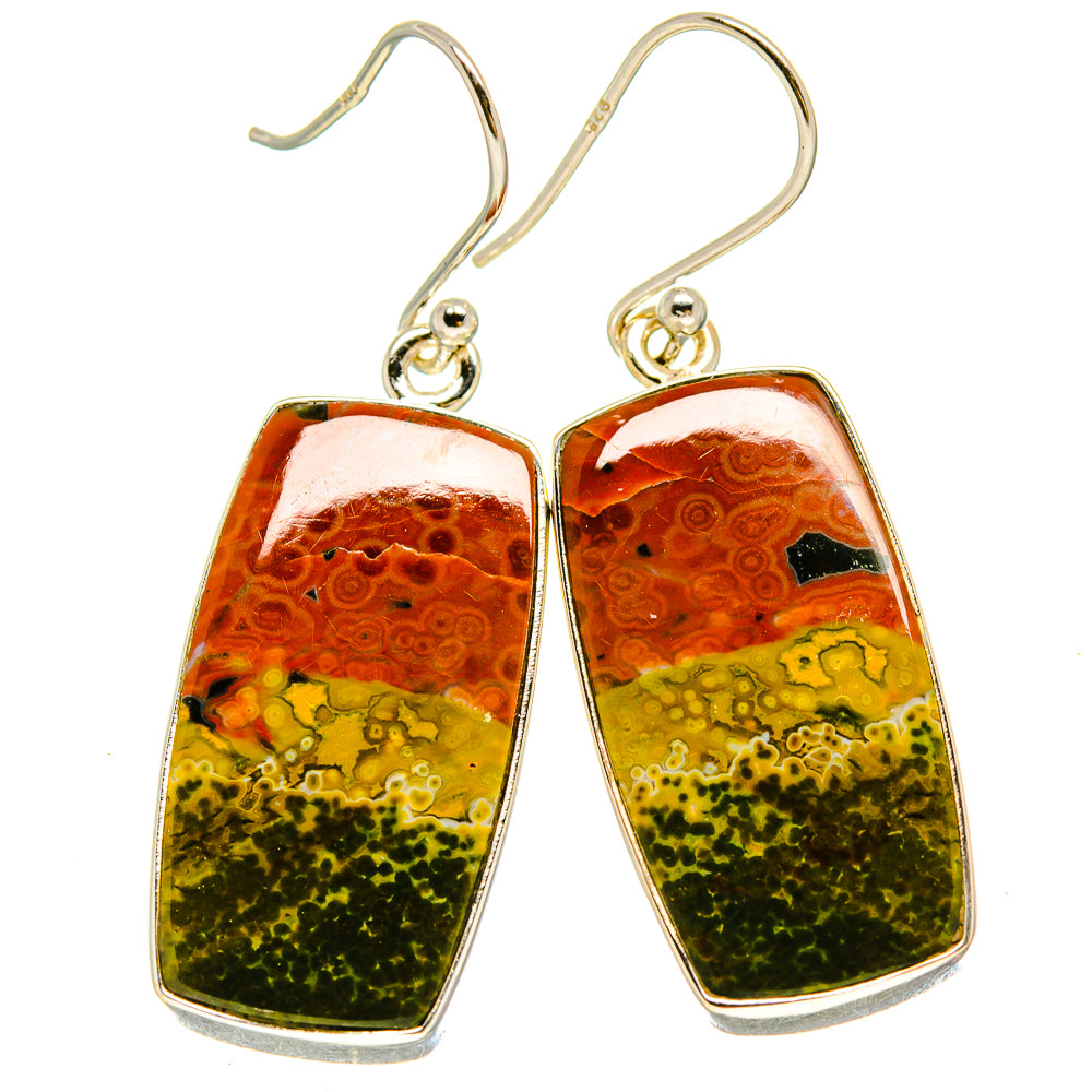 Ocean Jasper Earrings handcrafted by Ana Silver Co - EARR415449