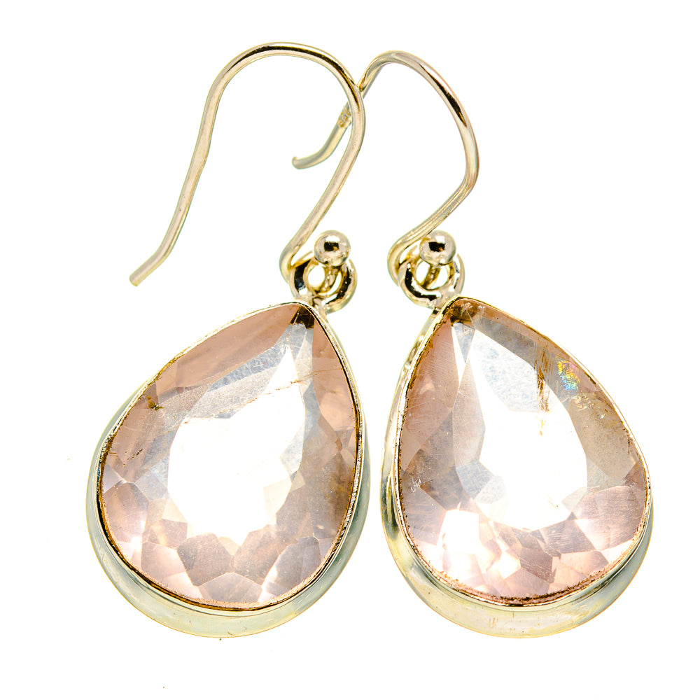 Rose Quartz Earrings handcrafted by Ana Silver Co - EARR415461