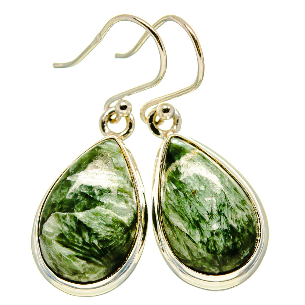 Seraphinite Earrings handcrafted by Ana Silver Co - EARR415532