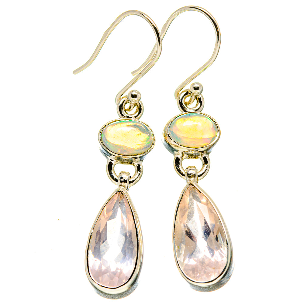 Rose Quartz Earrings handcrafted by Ana Silver Co - EARR415539