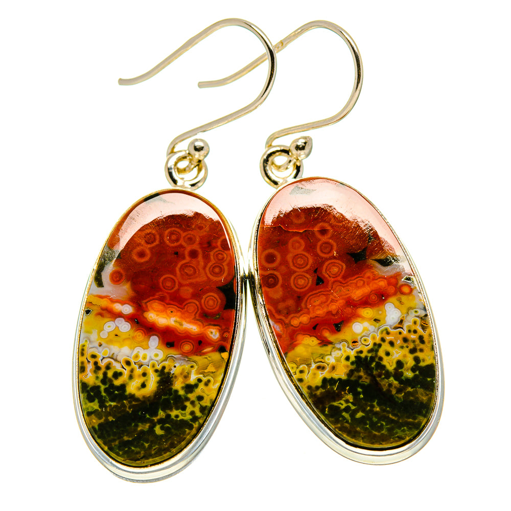 Ocean Jasper Earrings handcrafted by Ana Silver Co - EARR415554