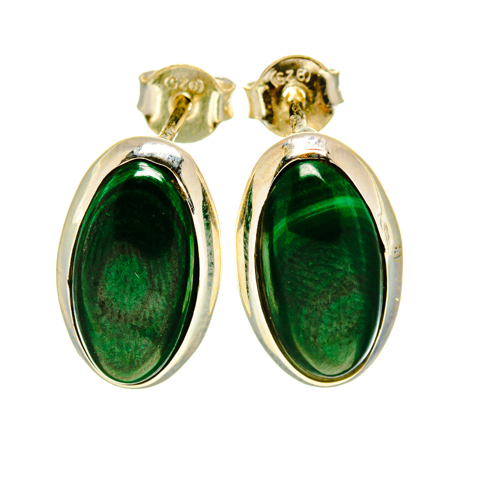 Malachite Earrings handcrafted by Ana Silver Co - EARR415570