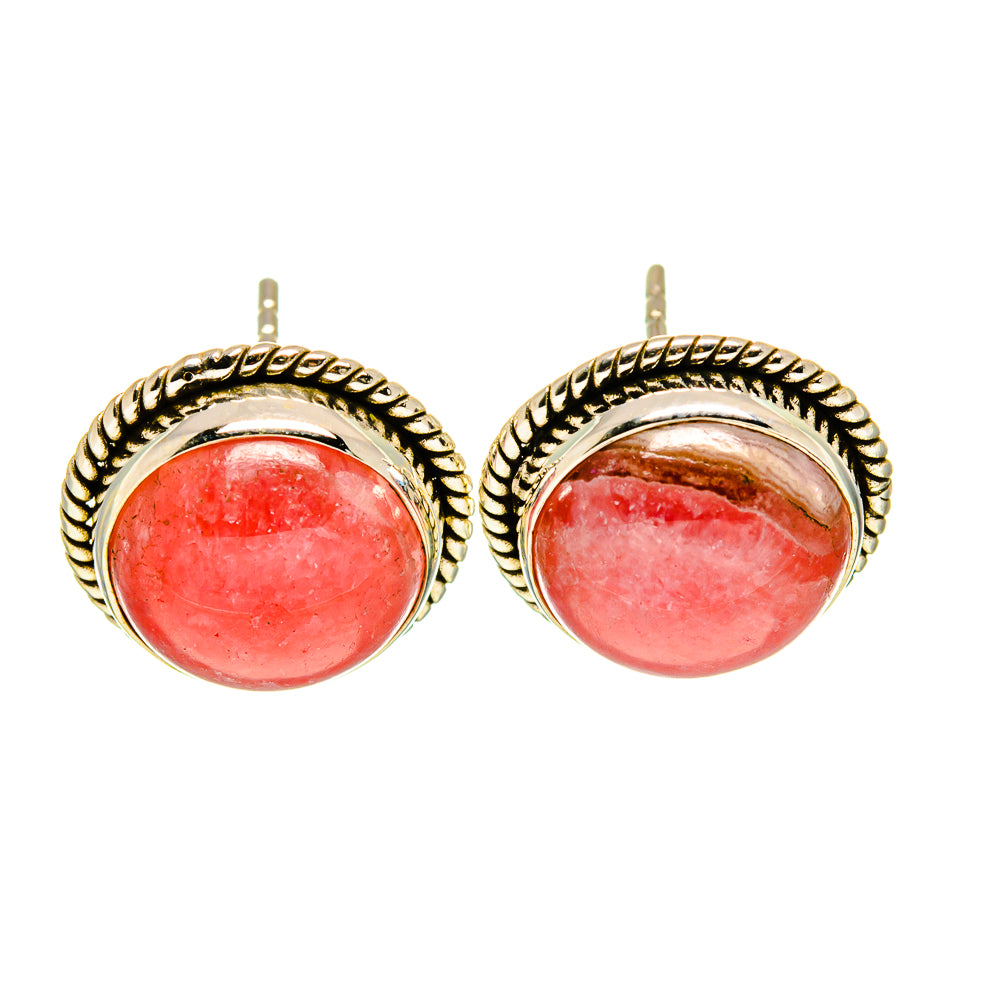Rhodochrosite Earrings handcrafted by Ana Silver Co - EARR415571