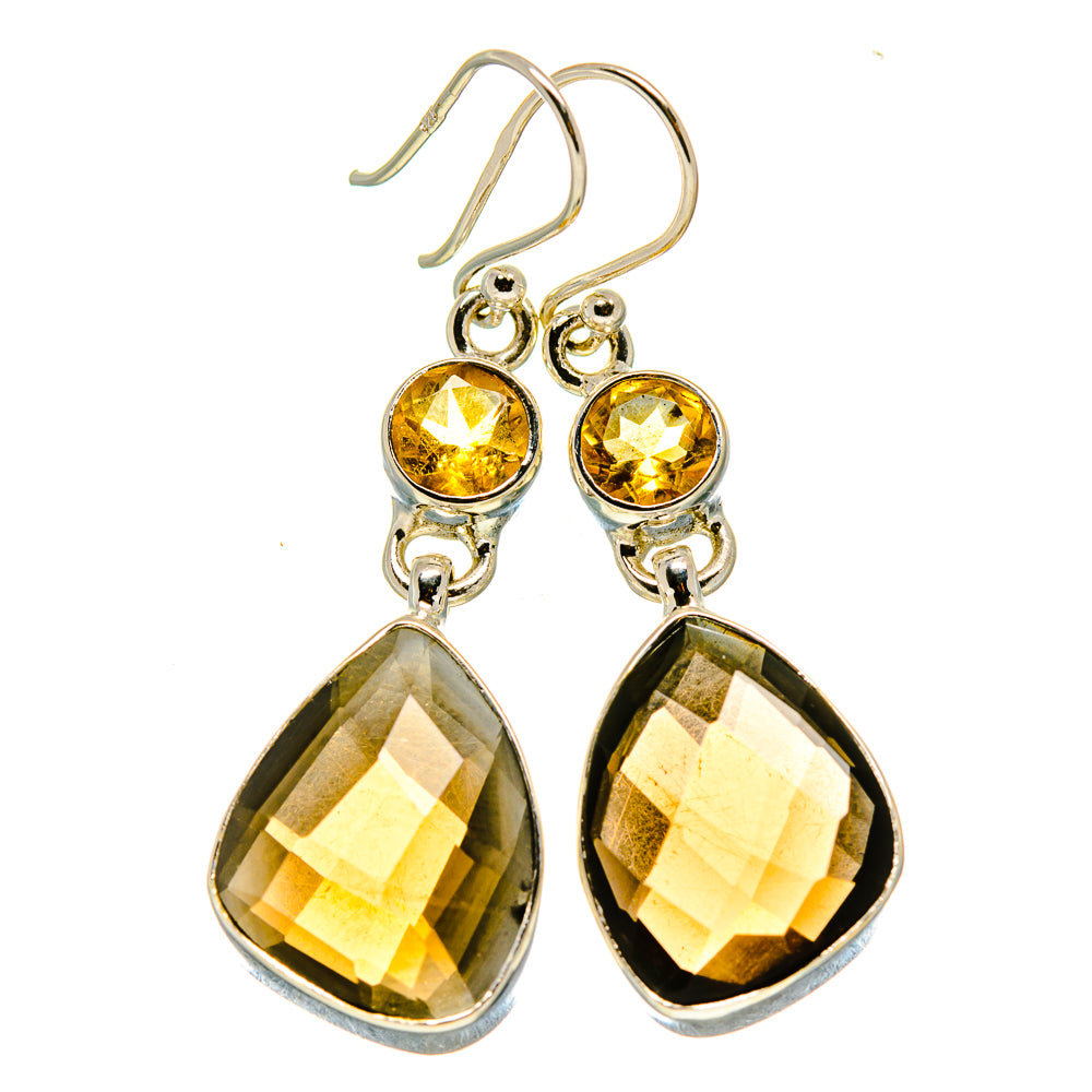 Smoky Quartz Earrings handcrafted by Ana Silver Co - EARR415619