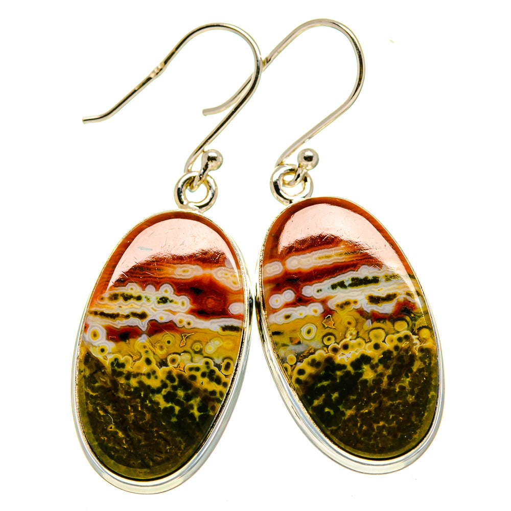Ocean Jasper Earrings handcrafted by Ana Silver Co - EARR415620