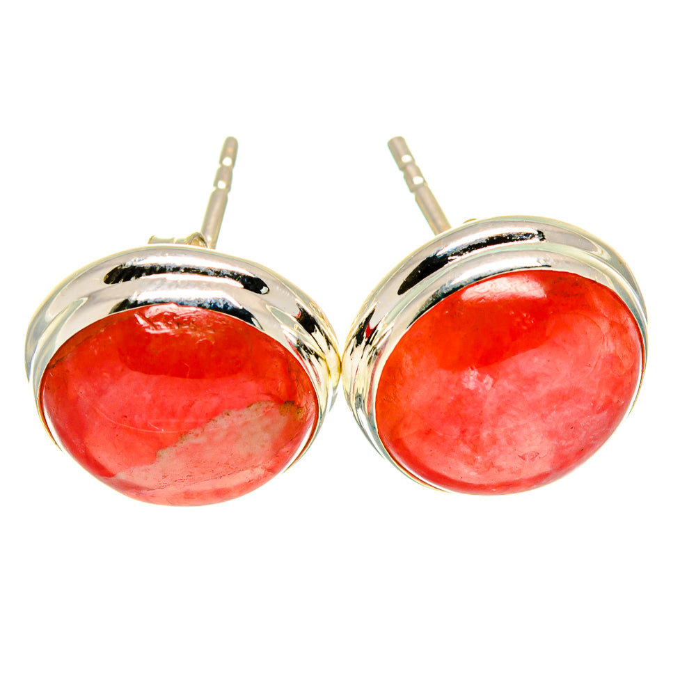 Rhodochrosite Earrings handcrafted by Ana Silver Co - EARR415654