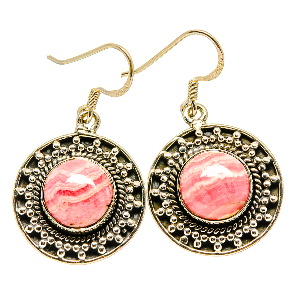Rhodochrosite Earrings handcrafted by Ana Silver Co - EARR415693