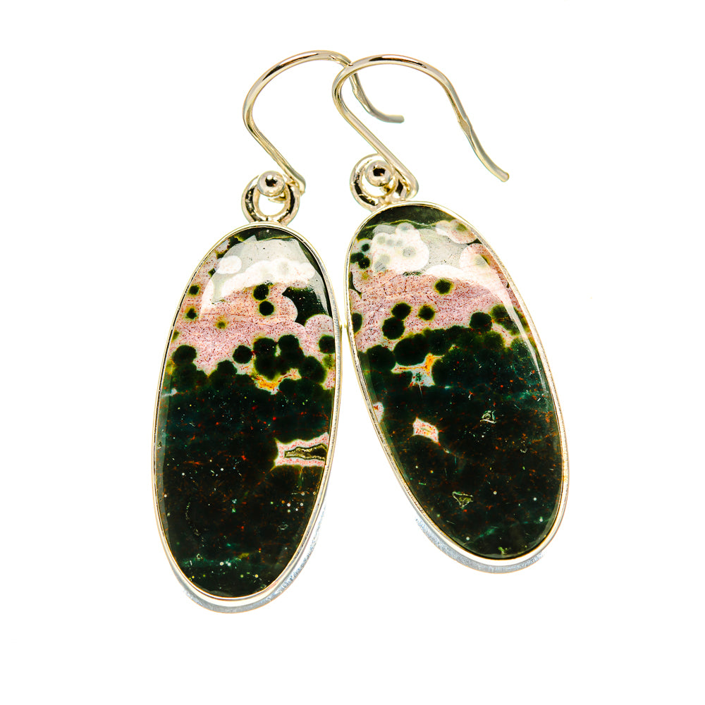 Ocean Jasper Earrings handcrafted by Ana Silver Co - EARR415748